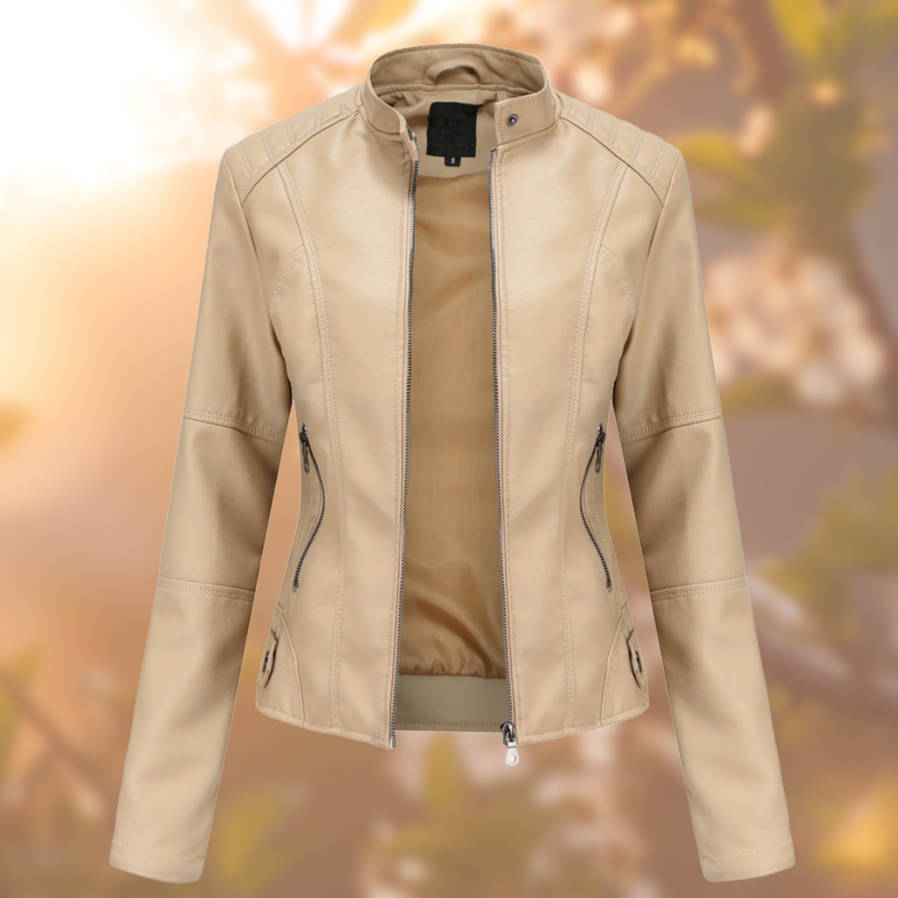 Alora™ Stilvolle Lederjacke