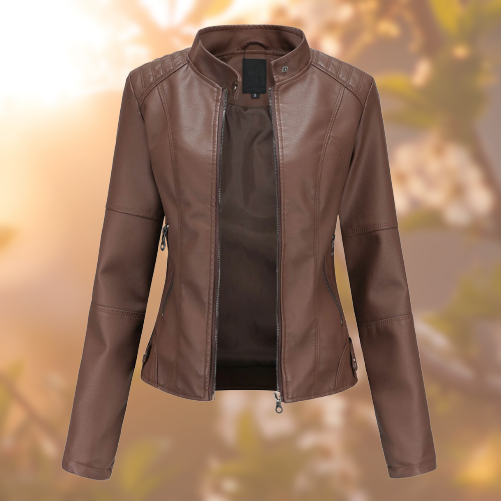 Alora™ Stilvolle Lederjacke