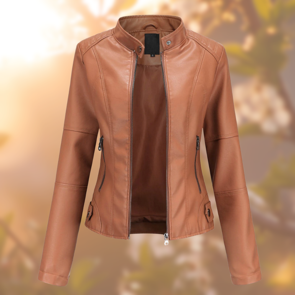 Alora™ Stilvolle Lederjacke