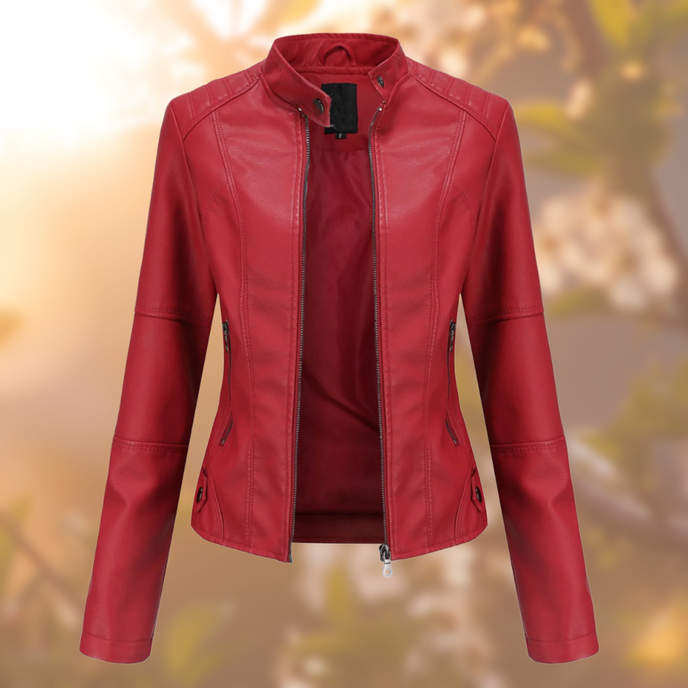 Alora™ Stilvolle Lederjacke