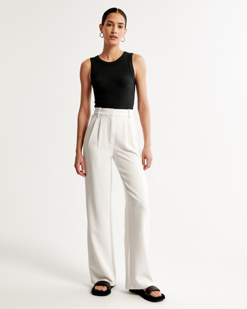 LILY | Taillierte Hose mit weitem Bein