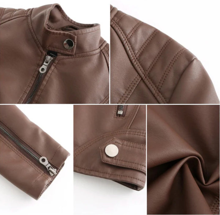 Alora™ Stilvolle Lederjacke