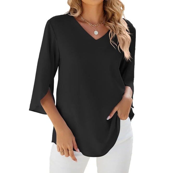 Sabine™ Bluse mit V-Ausschnitt